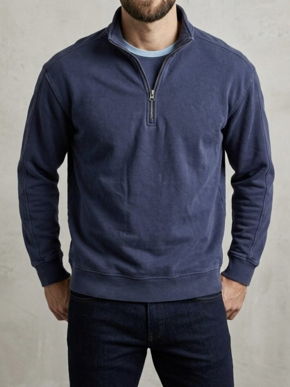 Goodfellow & Co Large Men’s Blue Quarter Zip Pullover Sweatshirt